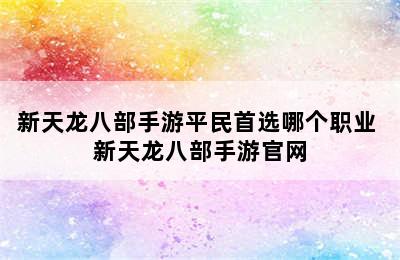 新天龙八部手游平民首选哪个职业 新天龙八部手游官网